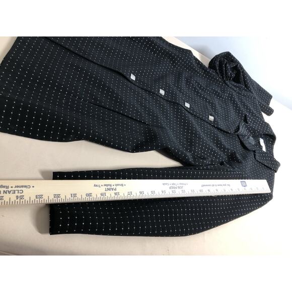 Dress Barn Woman Jacket Coat Black & White 6 Pockets Long Sleeve Clueless Preppy - Picture 11 of 11